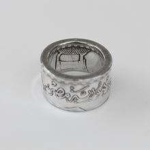 Load image into Gallery viewer, Silver 1956 Egyptian 50 Piastres Ring