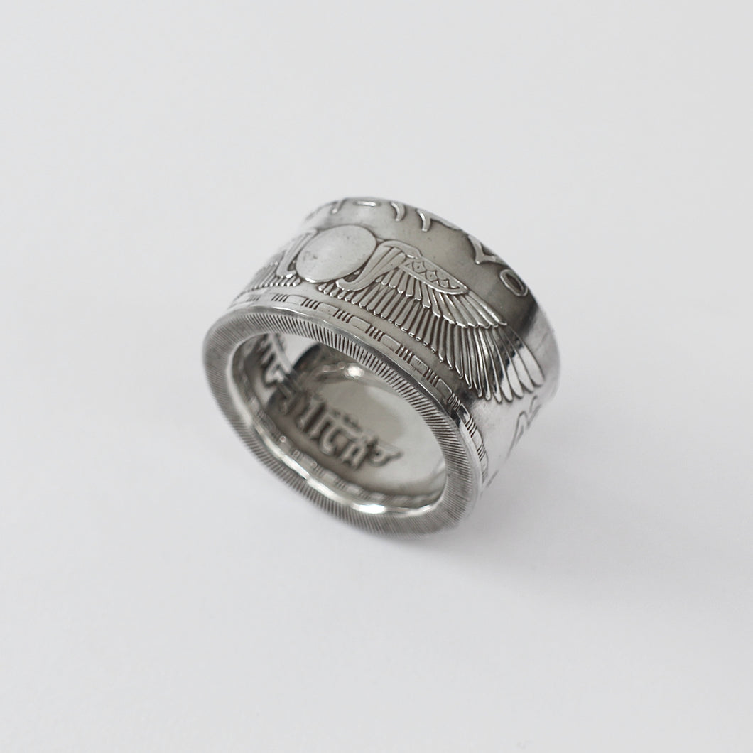 Silver 1956 Egyptian 50 Piastres Ring