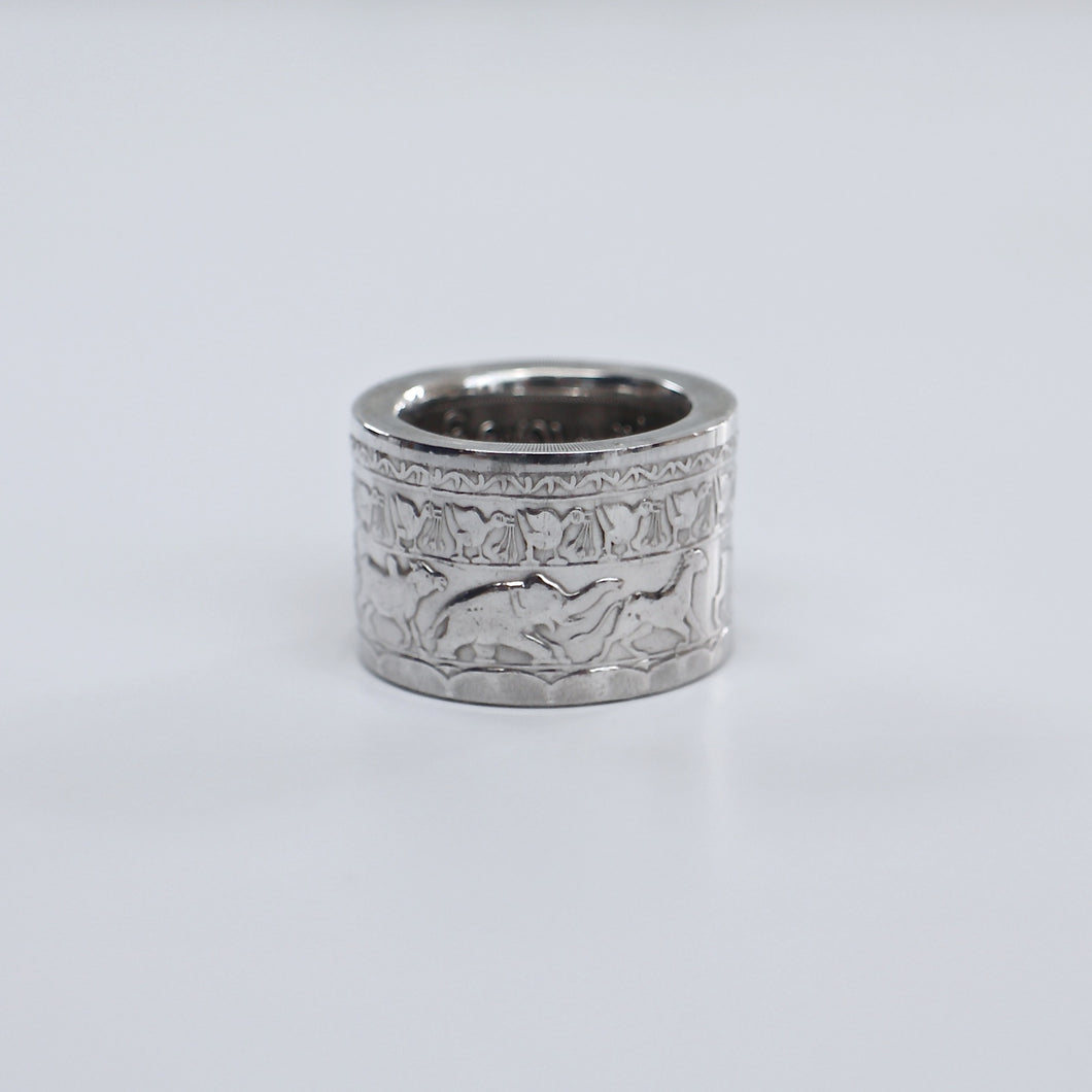 Sterling Silver 1957 Five Rupees Ring