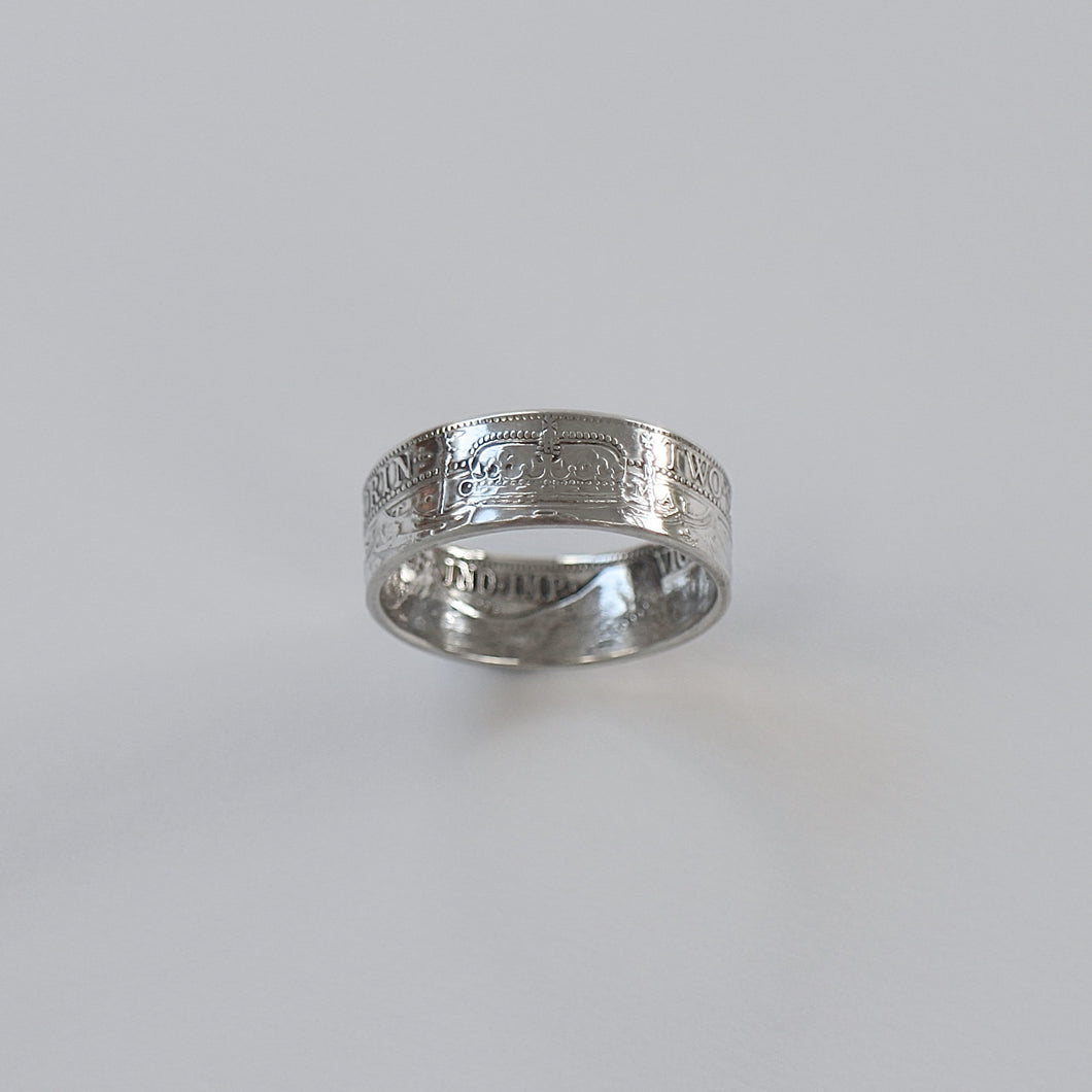 Sterling Silver Florin Two Shillings Ring