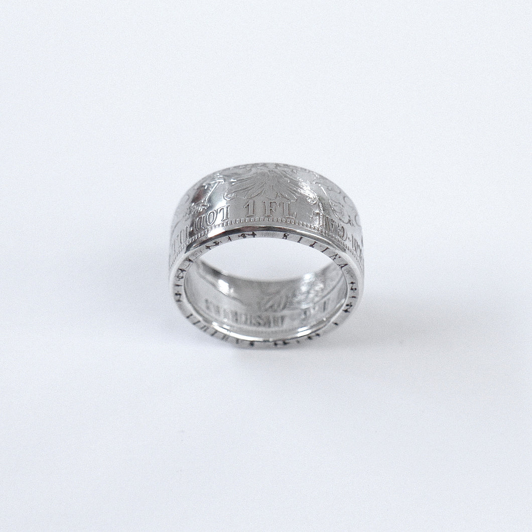 Silver Austrian One Florin Ring