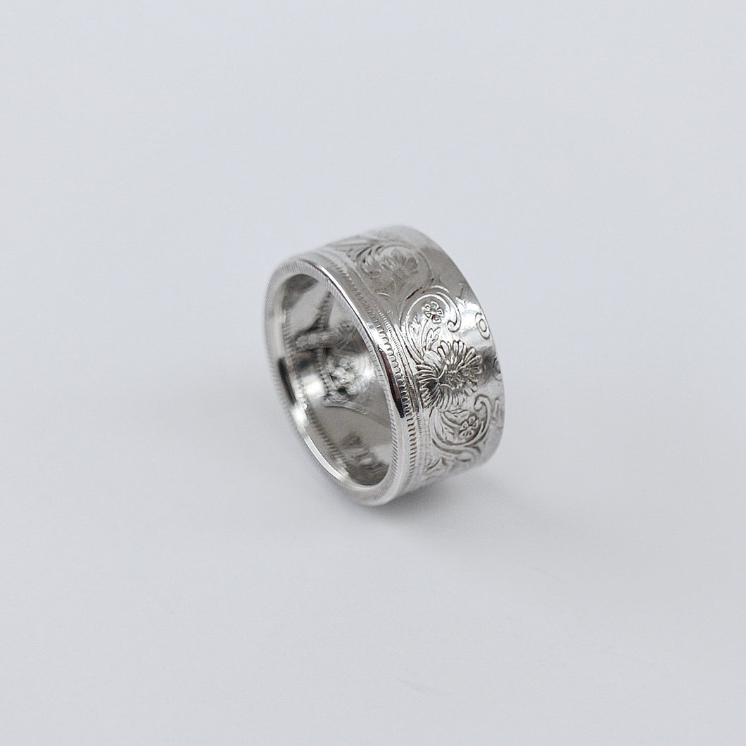 Silver Queen Victoria One Rupee Ring